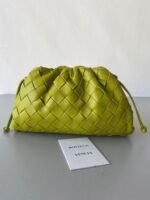 Fake Bottega Veneta Mini Pouch with Strap Kiwi - Image 5