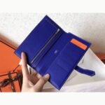 Taupe Electric Blue Epsom Replica Hermes Bearn Wallet - Image 4