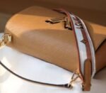 Louis Vuitton Epi Leather Twist MM Bag With Jacquard Strap In Honey Gold - Image 5