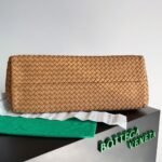 Top Quality Fake Bottega Veneta Cabat Medium Bag In Caramel Intrecciato Lambskin - Image 4