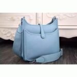 Light Blue Evelyne III PM Bag Designer Replica Hermes Soft Hue Tote - Image 3
