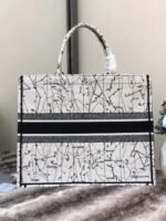 Dior Large Book Tote Bag Replica in Latte Zodiac Embroidery - Image 3