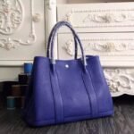 Electric Blue Leather Fake Hermes Garden Party 36cm Tote Bag - Image 5
