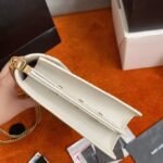 Fake Saint Laurent Cassandra Medium Chain Bag White - Image 6