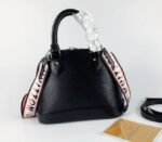 Louis Vuitton Epi Leather Alma BB Handbag In Black With Jacquard Strap - Image 5