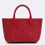 Top Quality Fake Bottega Veneta Cabat Mini Bag In Red Intrecciato Lambskin