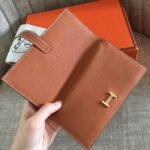 Brown Knockoff Designer Hermes Bearn Wallet - Image 5
