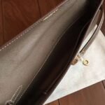 Etoupe Epsom Knockoff Hermes Kelly Cut Clutch Stylish Purse - Image 2