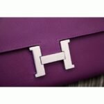 Purple fake designer Hermes Constance wallet - Image 7