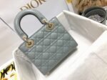 Dior Small Lady Dior Bag Replica in Grey Patent Cannage Calfskin - Image 10