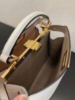 Top Quality Replica Fendi Peekaboo ISeeU Small Bag In White Calfskin - Image 3