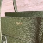 Celine Micro Luggage Tote Bag Knockoff in Khaki Green - Image 7