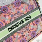 Dior Large Book Tote Bag Fake in Multicolor Lights Embroidery - Image 7