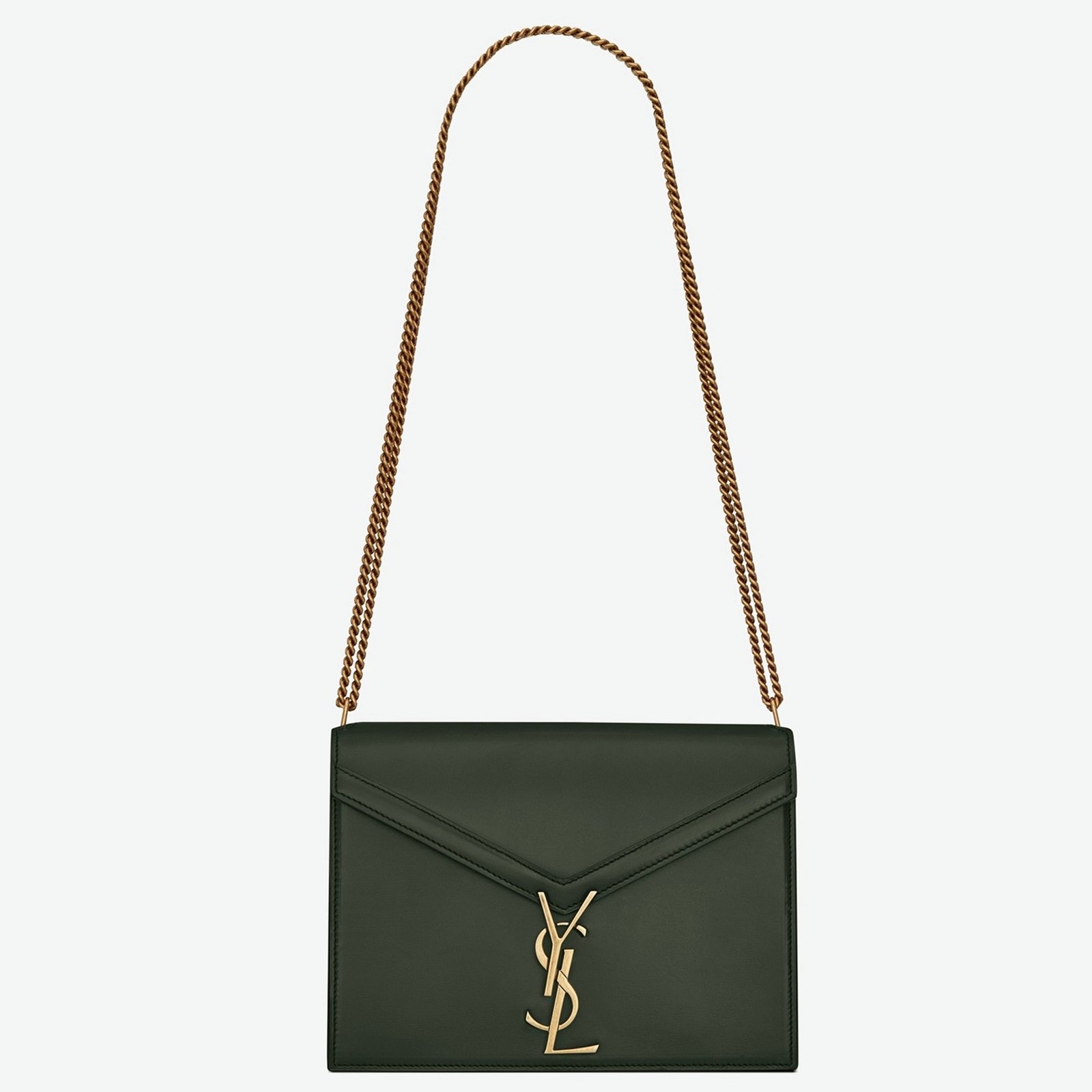 3D8C131E-515F-2C68-9FCA-591EA31C6815.jpg Replica Saint Laurent Cassandra Medium Chain Bag Green - Image 1