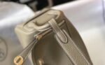 Luxury replica Hermes Lindy Mini handbag in tourterelle shade - Image 6