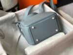 Replica Hermes Lindy Mini handbag in blue lin color - Image 7