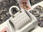 Dior Lady Dior Medium Bag Replica in White - Image 6