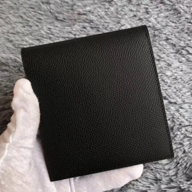 3DE092C0-268C-B355-3995-21A816980CF7.jpg Black Hermes Copernic compact wallet - Image 1