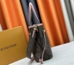 Louis Vuitton Neverfull Bandouliere Inside Out MM Tote In Monogram Canvas And Peony Pink Textile And Leather - Image 3