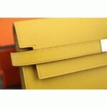 Yellow replica Hermes Kelly Longue wallet - Image 7