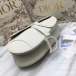 Dior Saddle Bag Fake in White Ultramatte Calfskin - Image 4
