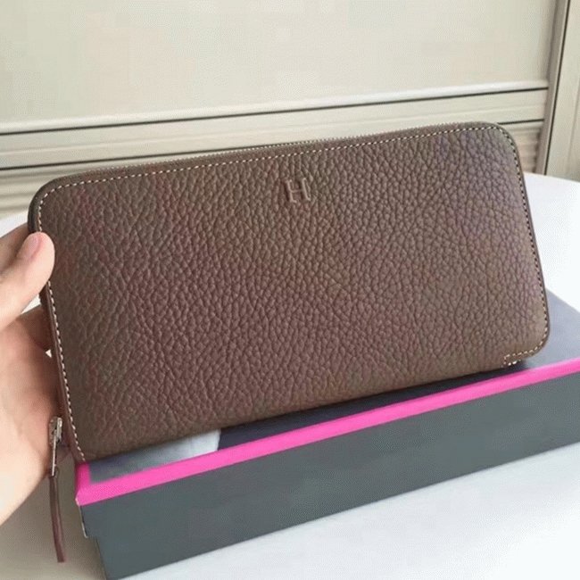 3E73E578-07C3-BD70-D985-D8D012D8AE6E.jpg Etoupe Luxury Replica Hermes Wallet Azap Zipped - Image 1