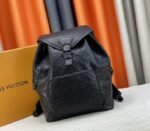 Louis Vuitton Taurillon Leather Montsouris Backpack In Black