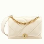 Knockoff Bvlgari Serpenti Cabochon Medium Bag White Calfskin