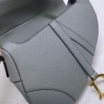 Dior Saddle Bag Fake in Gray Grained Calfskin - Image 3
