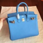 High-End Faux Blue Paradiso Hermes Birkin 25cm Purse - Image 4
