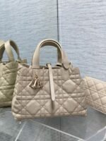 Dior Toujours Medium Bag Knockoff in Beige Macrocannage Calfskin - Image 4