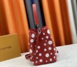 Louis Vuitton X YK Epi Leather NeoNoe MM Red Bag In White Infinity Dots - Image 5