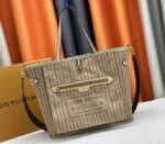 Louis Vuitton Neverfull Bandouliere Inside Out MM Tote In Monogram Canvas And Beige Textile And Leather - Image 6