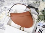 Dior Saddle Bag Replica in Dark Tan Grained Calfskin - Image 7