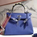 Blue with Zigzag Handle Replica Hermes Kelly 28cm Special Design