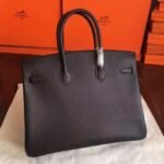 Black Replica Hermes Birkin 35cm Signature Handbag - Image 2