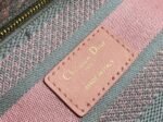 Dior Lady D-Lite Medium Bag Knockoff in Grey and Pink Toile de Jouy Reverse Embroidery - Image 8