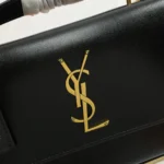 Knockoff Saint Laurent Sunset Medium Top Handle Bag Black Calfskin - Image 3