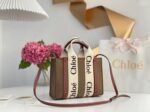 Top Quality Fake Previous Previous Chloe Small Woody Tote Bag In Brown Felt - Image 4