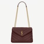 Replica Saint Laurent LouLou Small Chain Bag Burgundy