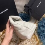 Replica Saint Laurent Puffer Small Chain Bag Ivory Lambskin - Image 10