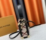 Louis Vuitton Malletage Leather Side Trunk MM In Beige And Red - Image 4