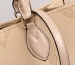 Louis Vuitton Monogram Empreinte Giant Onthego MM Bag In Beige - Image 7