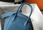Replica Hermes Lindy 26cm bag in blue jean fabric - Image 2