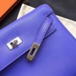 Blue Swift Leather Replica Hermes Kelly Danse Shoulder Bag - Image 3