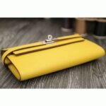 Yellow replica Hermes Kelly Longue wallet - Image 2
