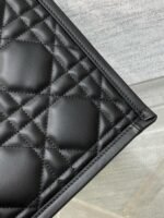 Dior Small Book Tote Bag Fake with Strap in Black - Image 7