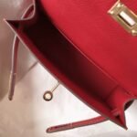Hermes Kelly Mini II Bag Replica in Rouge Vif - Image 8