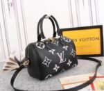 Louis Vuitton Bicolor Monogram Empreinte Leather Speedy Bandouliere 25 Handbag In Black And Lilac - Image 2