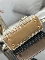 Dior Lady Dior Mini Chain Bag Replica in Square with Strass and Beads - Image 5
